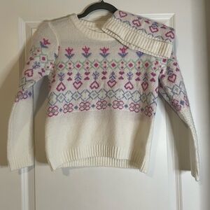 Pink republic white multicolored sweater with cap Junior’s L